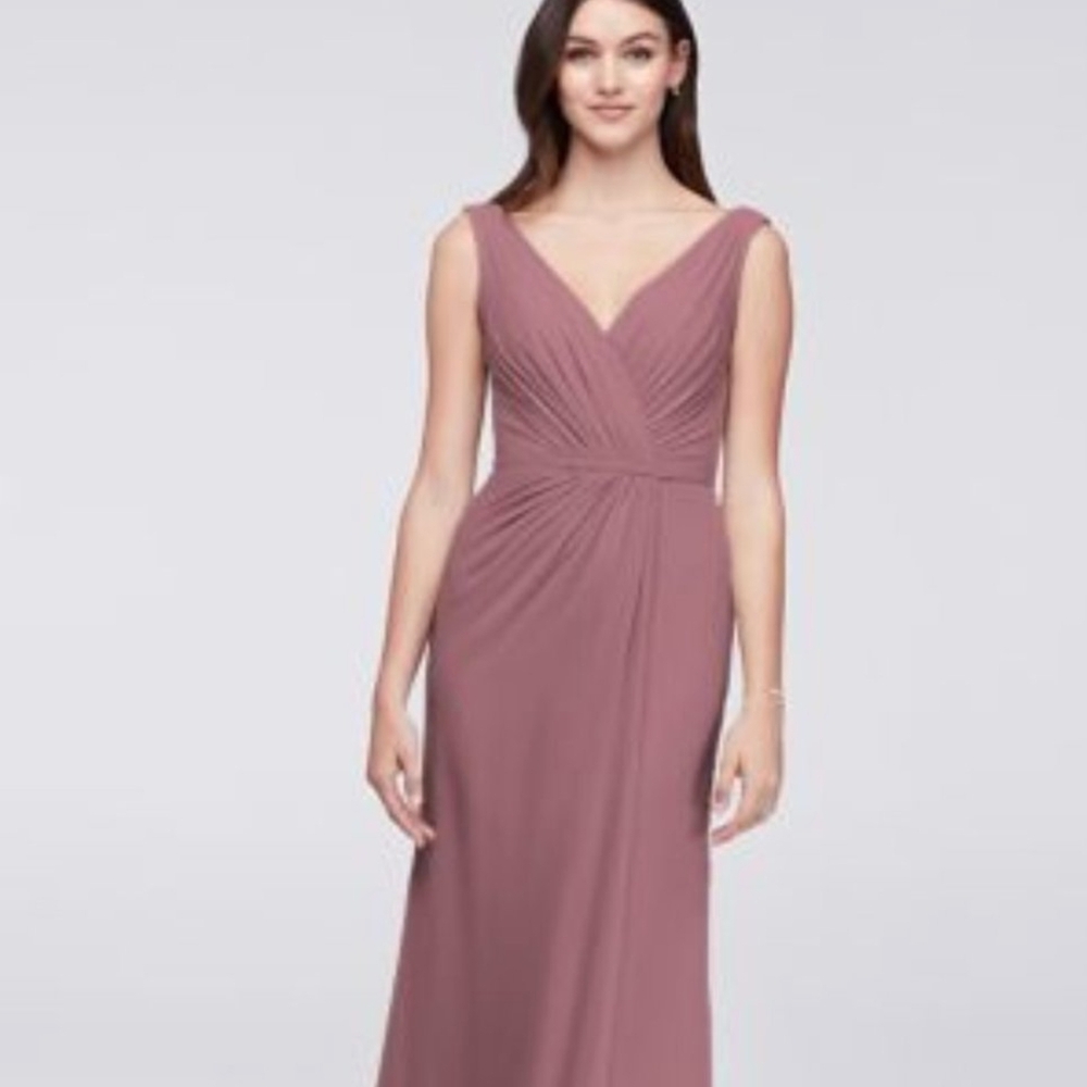 David's Bridal Dusty Rose Maxi Dress